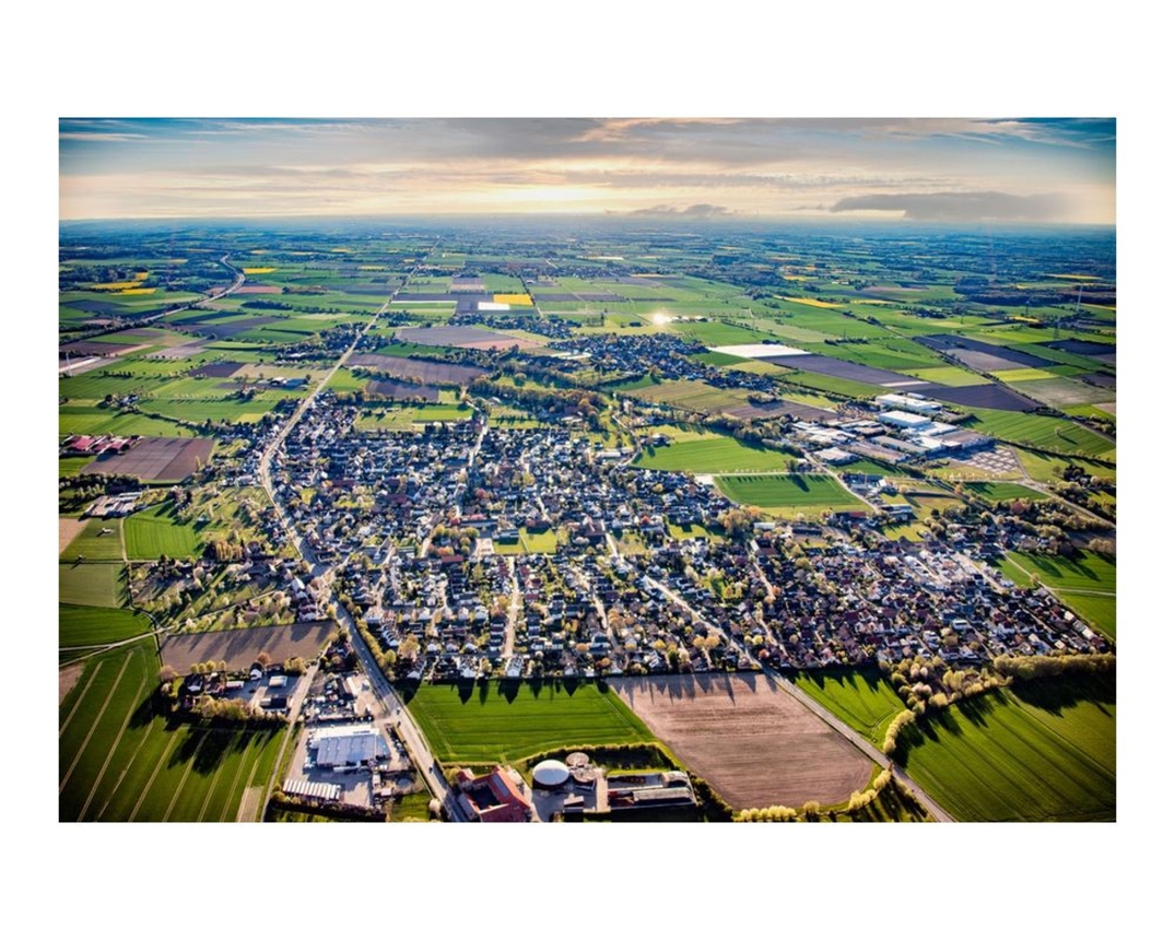 Fotoleinwand, Blick auf Büderich, ca. 60x80 cm - Mehrfarbig - 1