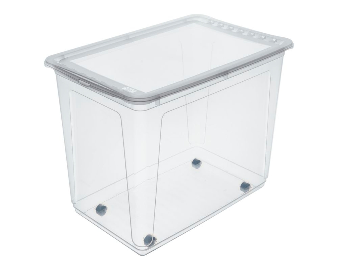 Box "Bert" mit Rollen, ca. 63 Liter - Durchsichtig - 1