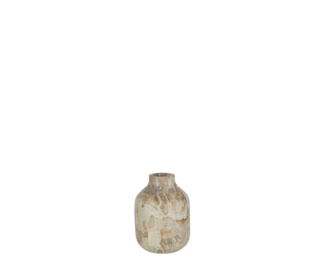Vase, Marmor, ca. 15 cm hoch - Beige - 1