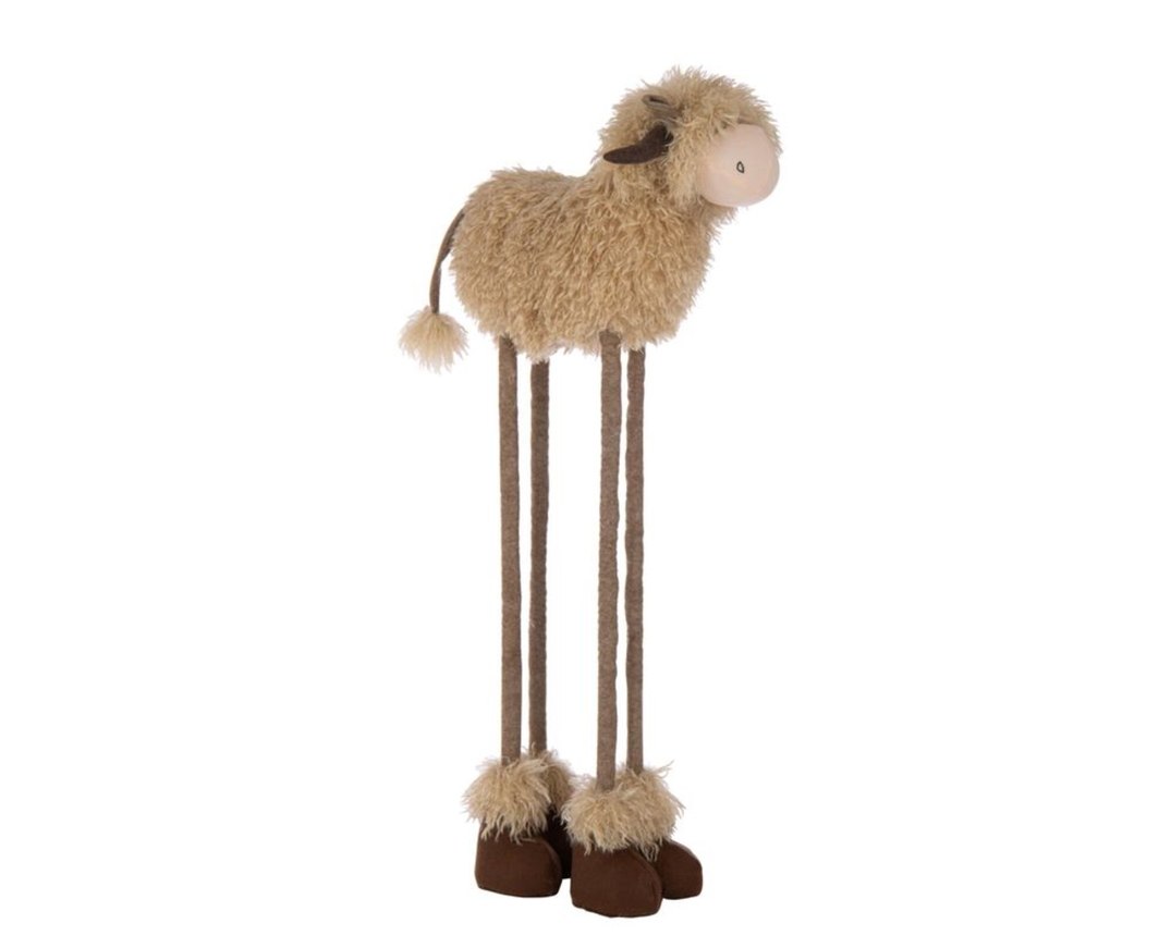 Kuh mit Teleskopbeinen, ca. 98 cm hoch - Beige - 1