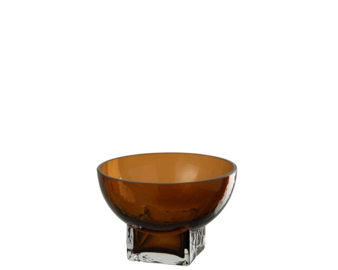 Vase "Carol", ca. 20x13cm,  braun Glas - braun - 1