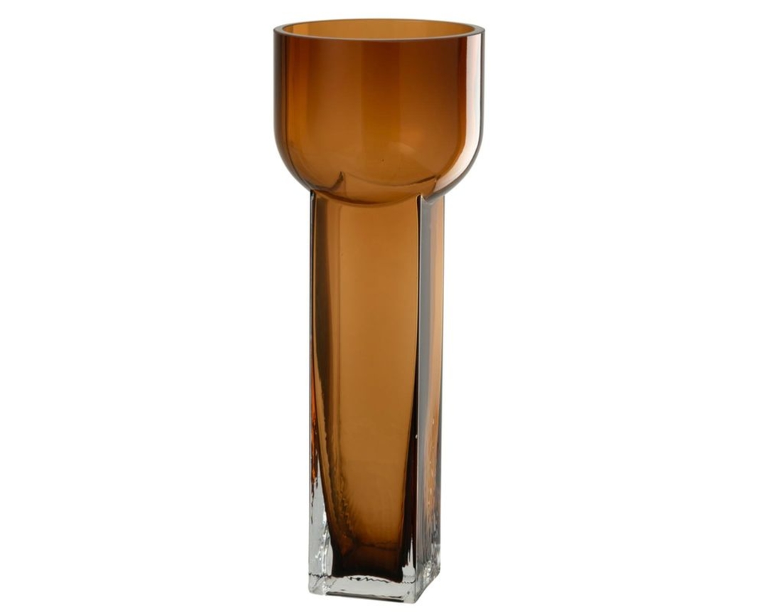Vase "Carol", ca. 13x35 cm, braun Glas - braun - 1