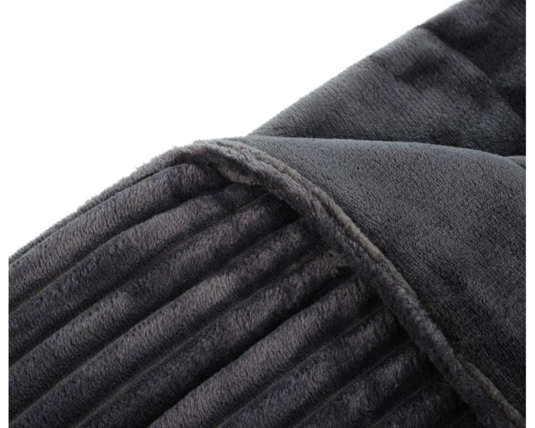 Decke Cord, ca. 150x200 cm, anthrazit - Anthrazit - 2