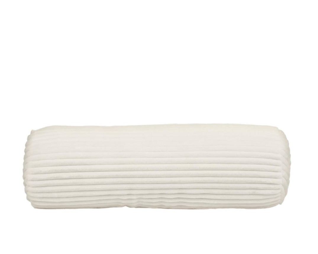 Kissenrolle, Cord, ca. 70x22 cm, weiß - Weiß - 1