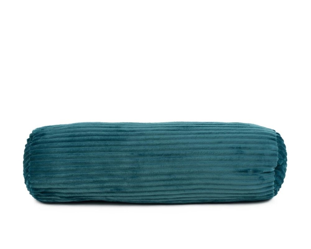 Kissenrolle, Cord, ca. 70x22 cm, blau - Petrol - 1
