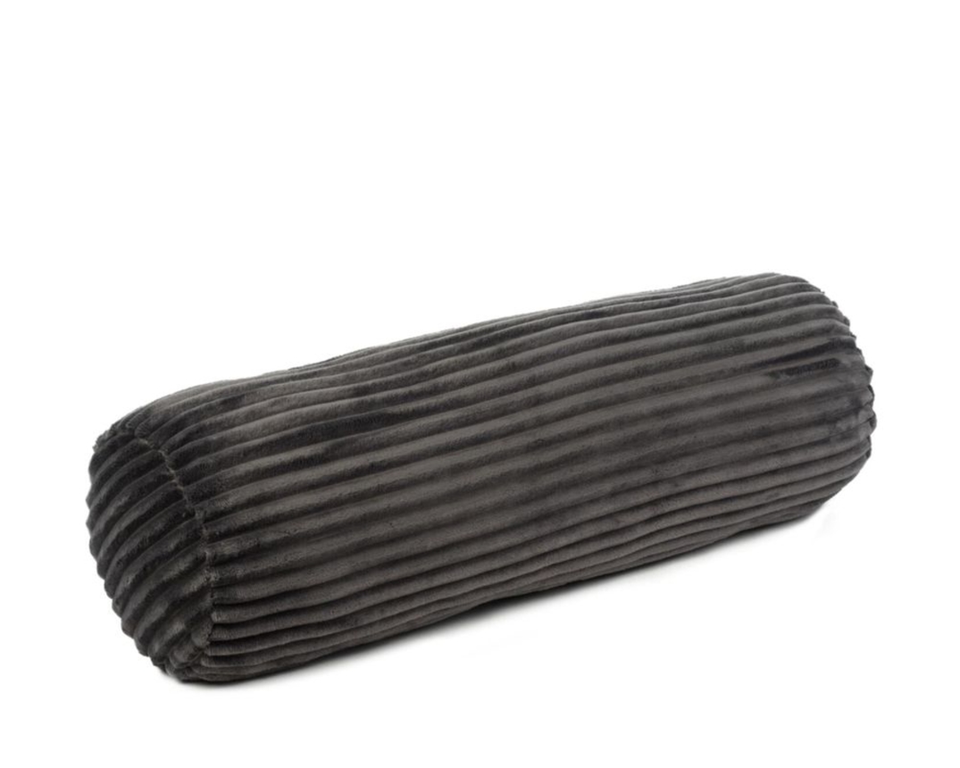 Kissenrolle, Cord, ca. 70x22 cm, grau - Dunkelgrau - 1