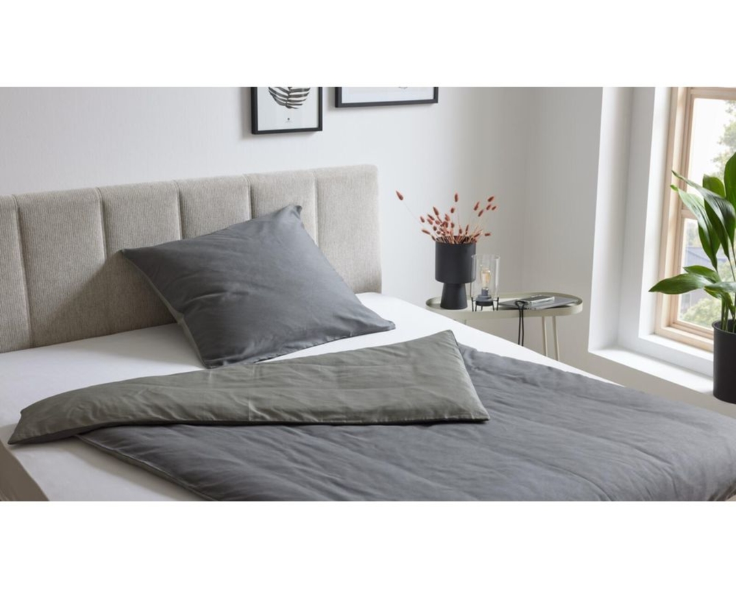 Interliving Bettwäsche 9128, grau, Satin, ca. 135x200 cm - Grau - 4
