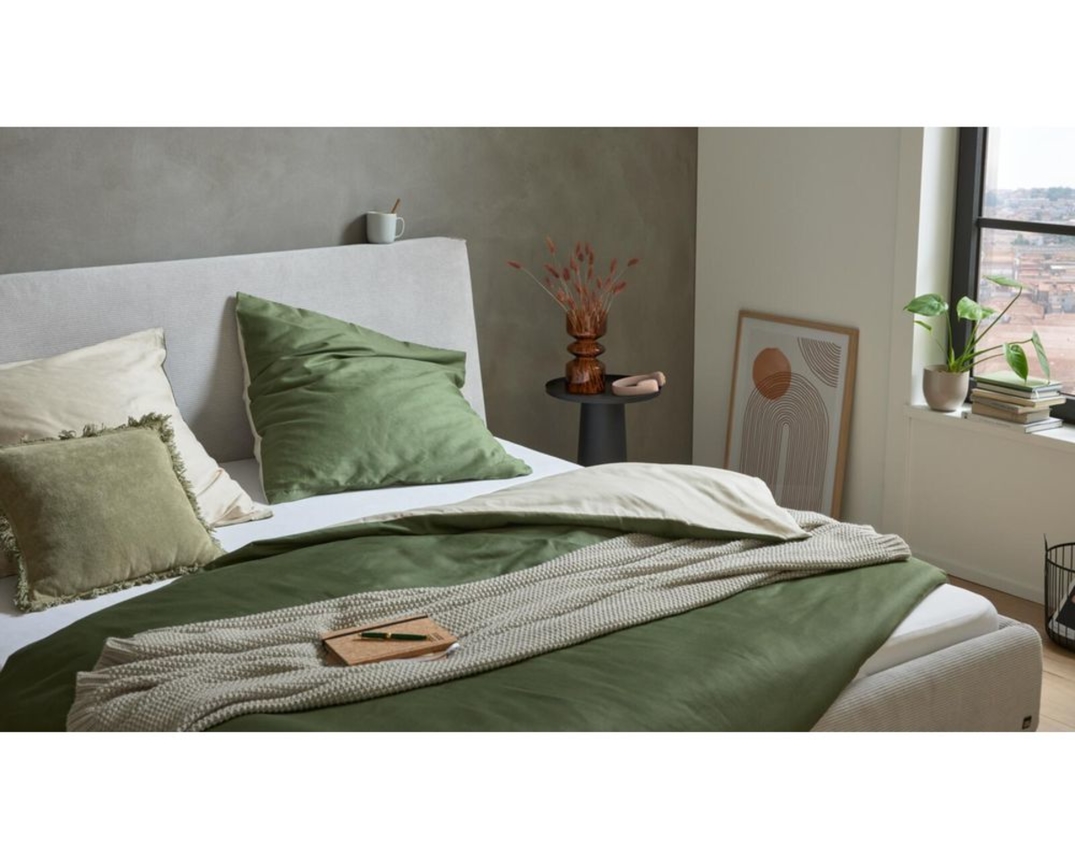 Interliving Bettwäsche 9128, Wendebettwäsche Olive, Satin, ca. 135x200cm - Olive - 3