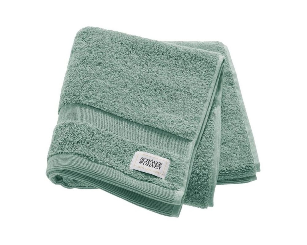 Schöner Wohnen Handtuch "Cuddly", grün - Salbei - 1