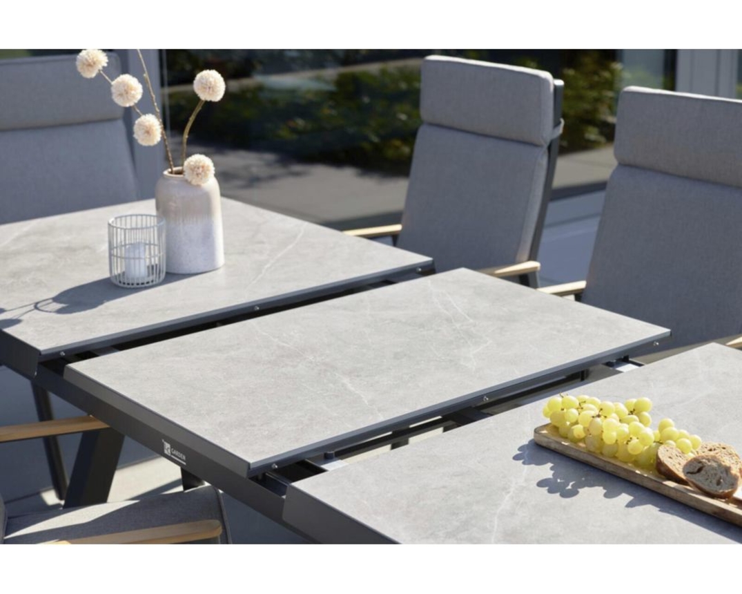 Interliving Gartentisch/ Ausziehtisch 7011, 200-260 cm - Anthrazit - 2