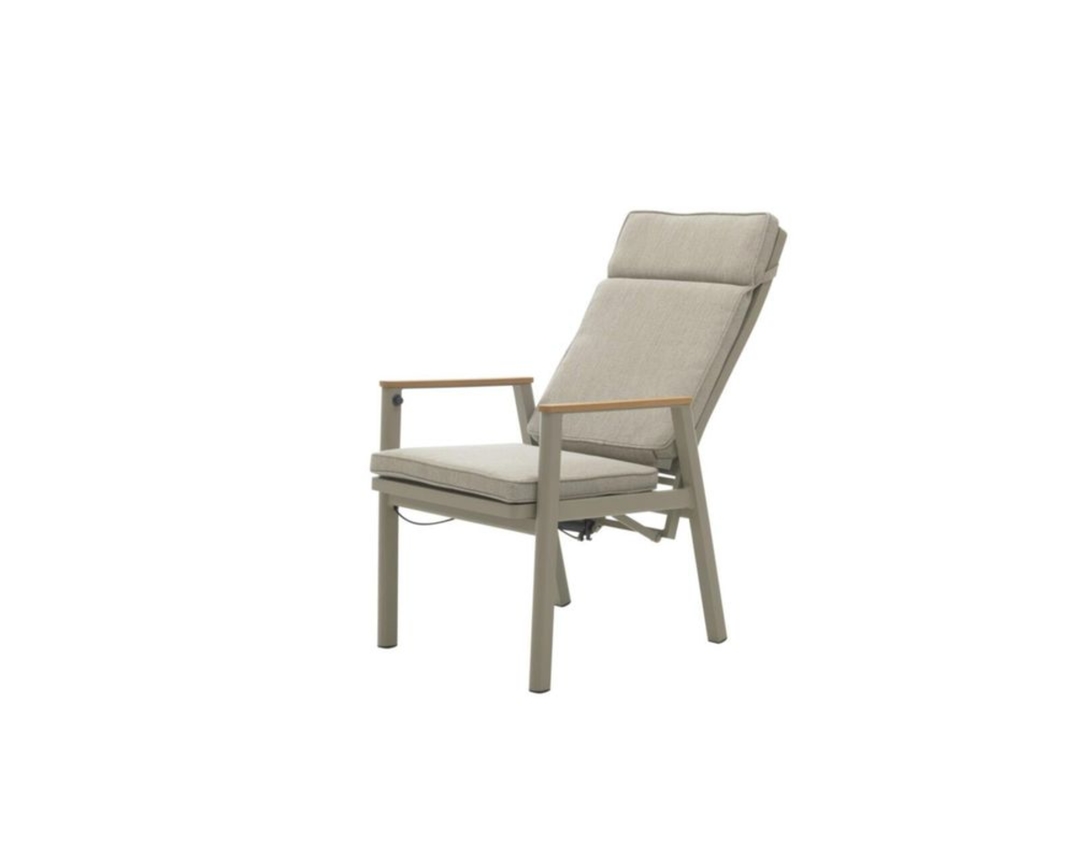 Interliving Positionsstuhl 7014, inkl. Sitzauflage, Teak-Armlehnen - Sintered Stone / Taupe - 5