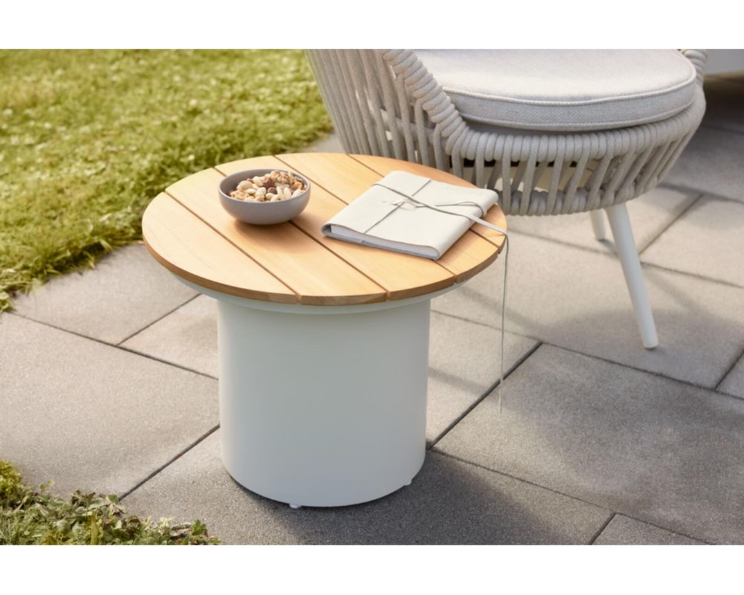 Interliving Couchtisch 7015, rund, Teakholz - Taupe - 3