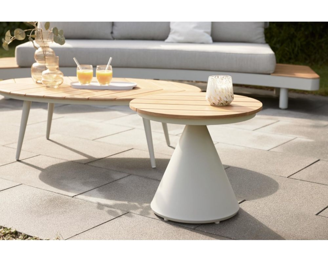 Interliving Couchtisch 7015, rund, Teakholz - Taupe - 3