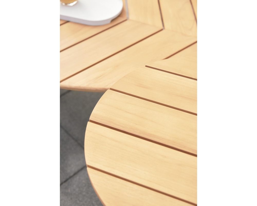 Interliving Couchtisch 7015, rund, Teakholz - Taupe - 5