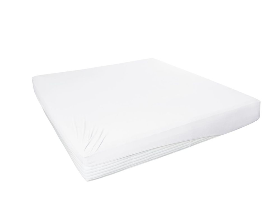 Elastan-Feinjersey-Spannbettlaken, Weiß, ca. 190x200 cm - Weiß - 1