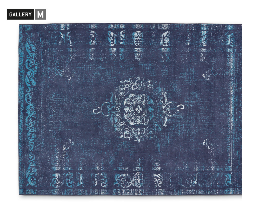 Teppich Medaillon Gallery M 170x240 cm - Ozean (Blau) - 1