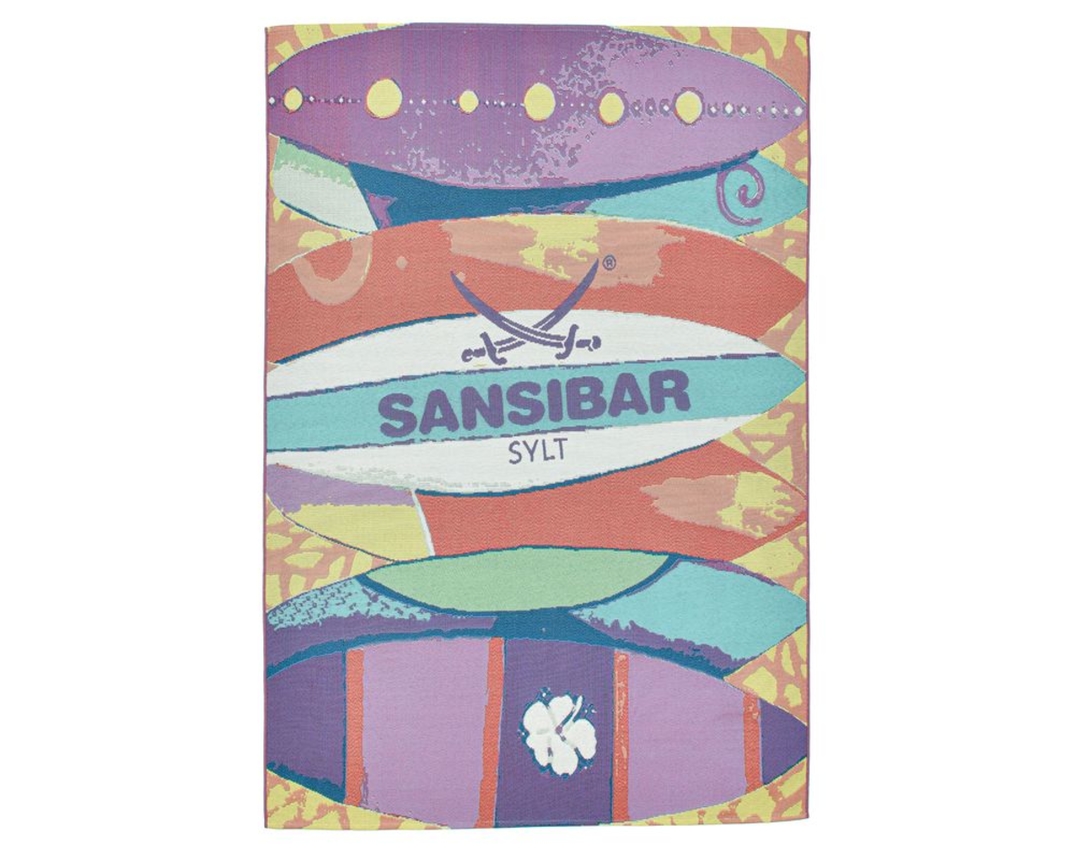Sansibar Teppich SA-020 "Rantum Beach", Indoor/Outdoor, ca. 130x190 cm, Multicolor - Multicolor - 1