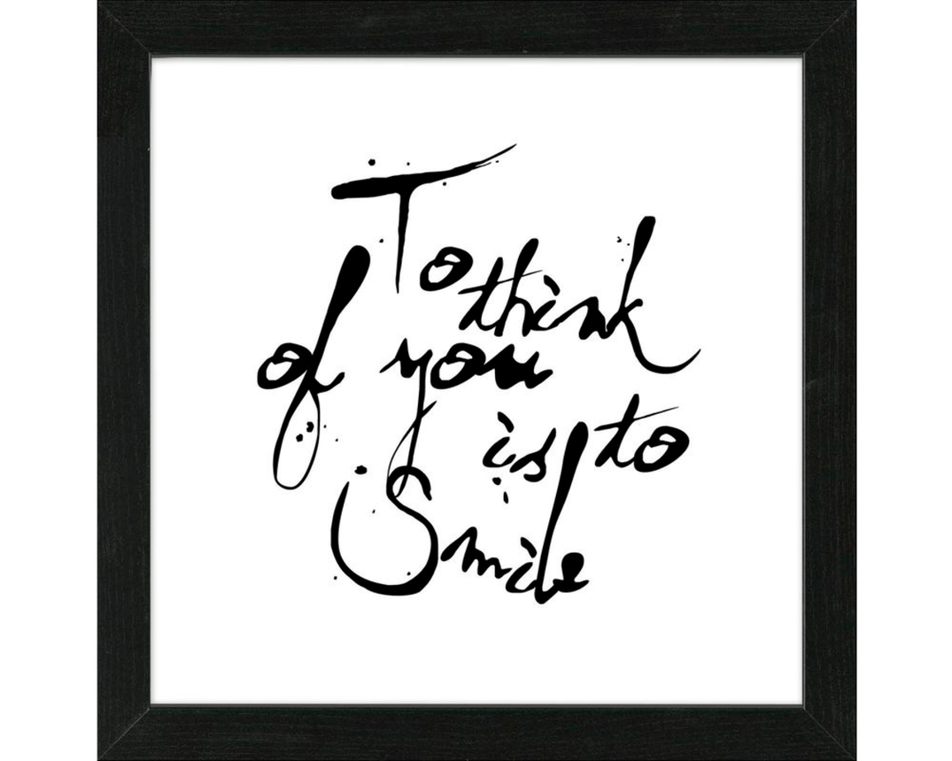 Wandbild "To think of you" ca. 35x35 cm - Schwarz / Weiß - 1