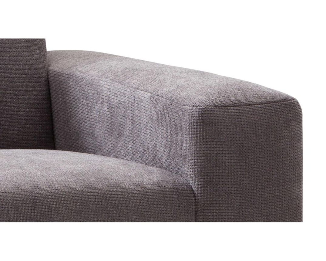 3-er Sofa "Irina", leger, Mikrofaserbezug, mit zwei Zierkissen - grau/hellgrau - 2