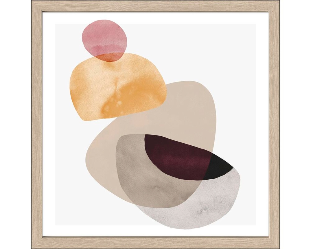 Kunstdruck "Abstract Shapes IV" gerahmt, ca. 55x55 cm - Mehrfarbig - 1