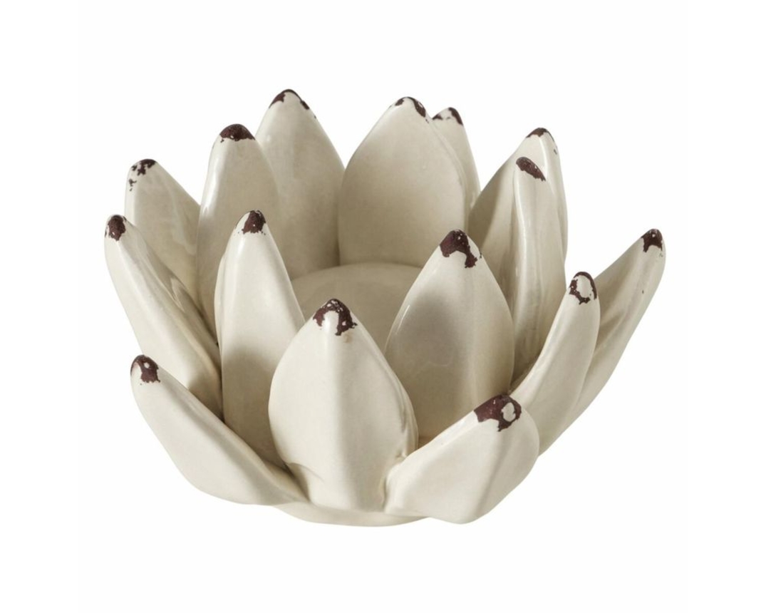 Teelichthalter "Lotus" aus Steingut - Mehrfarbig - 3