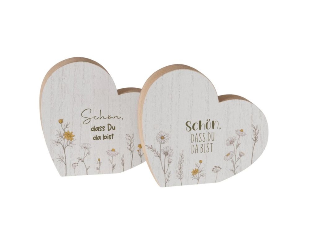 Deko-Aufsteller Herz, MDF, ca. 17 cm - Mehrfarbig - 1