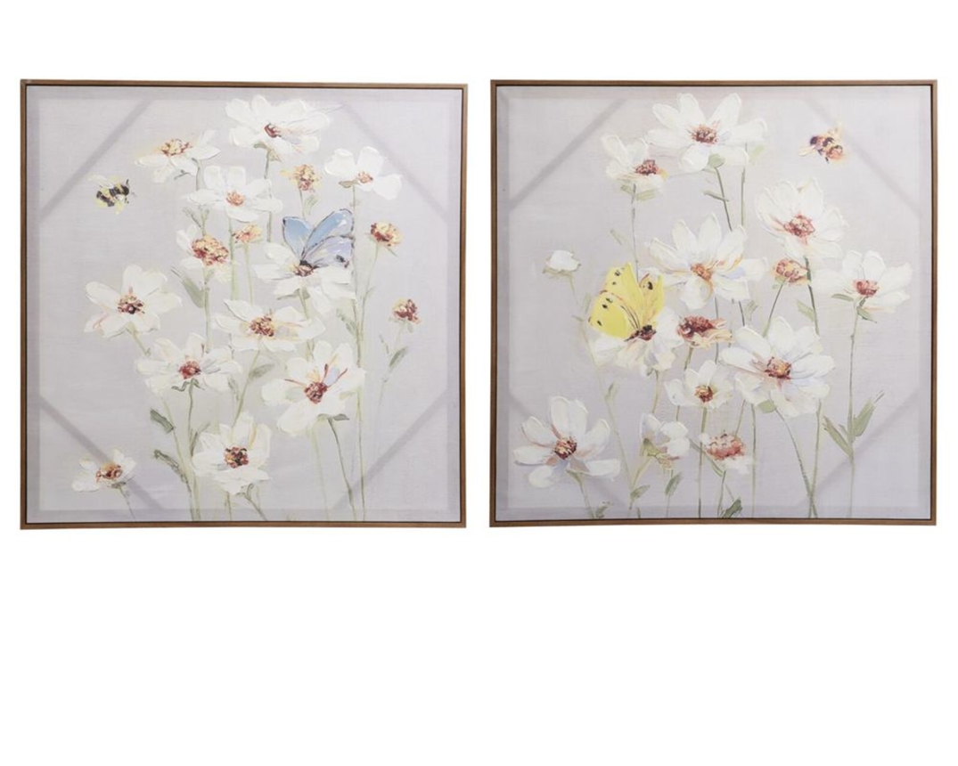 Wandbild "Blumen", ca. 80x80 cm - Mehrfarbig - 1