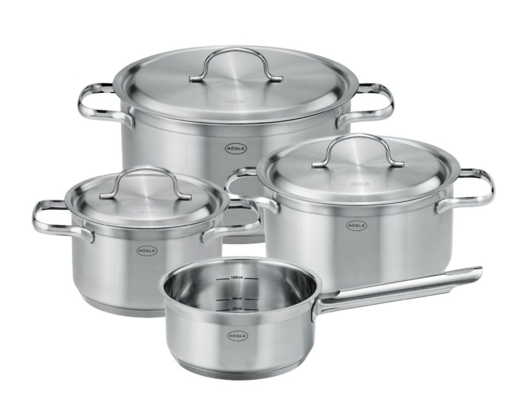 4-teiliges Topfset "Pureelements" - Silber - 1