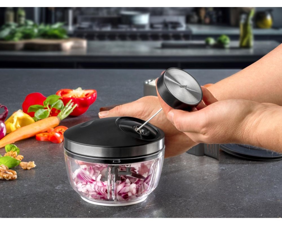 Multizerkleinerer "Zizo", Edelstahl/Kunststoff - Schwarz/Silber/Durchsichtig - 2