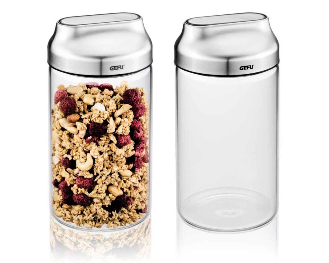 Gewürz-Kräuterstreuer "Kippo", Edelstahl/Glas - Silber/Durchsichtig - 2