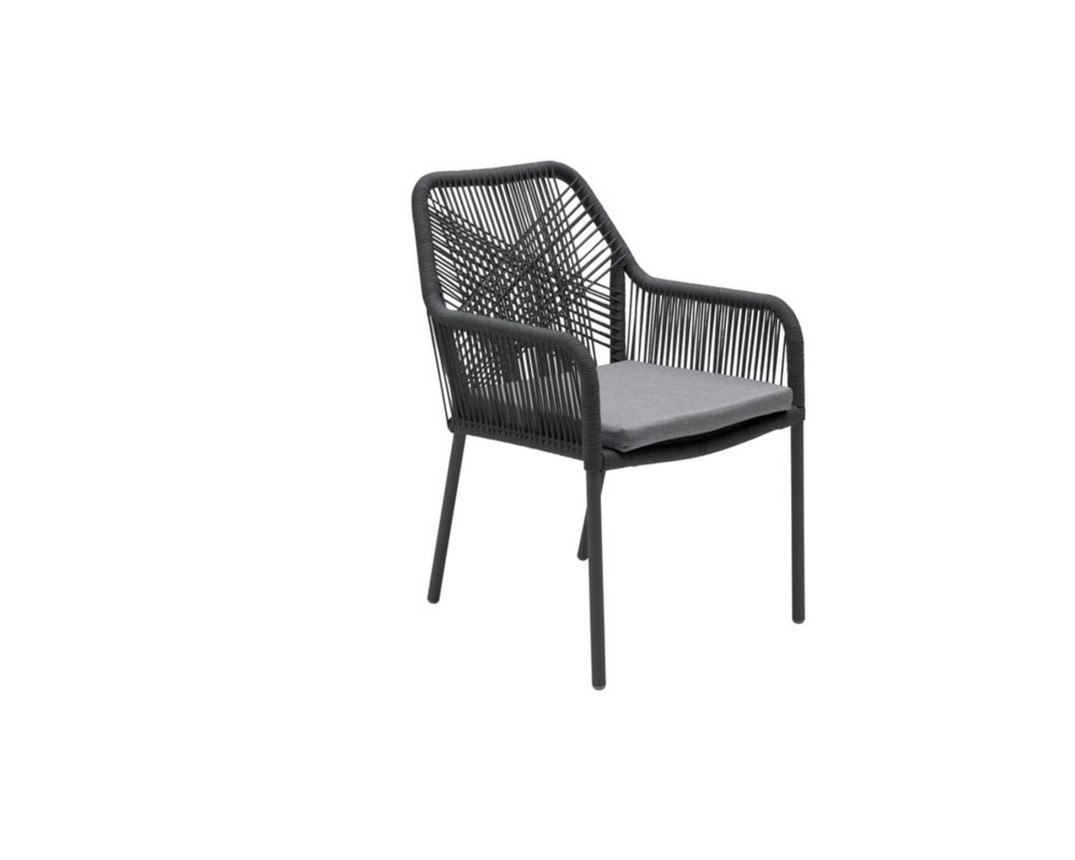 Armlehnstuhl "Stilo", stapelbar, anthrazit - Anthrazit - 1