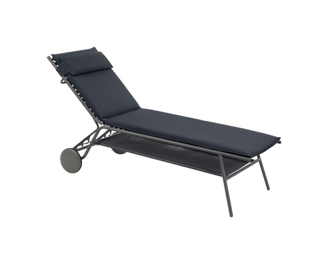 Sonnenliege "Miami" mit Rädern - Dark Grey - 1