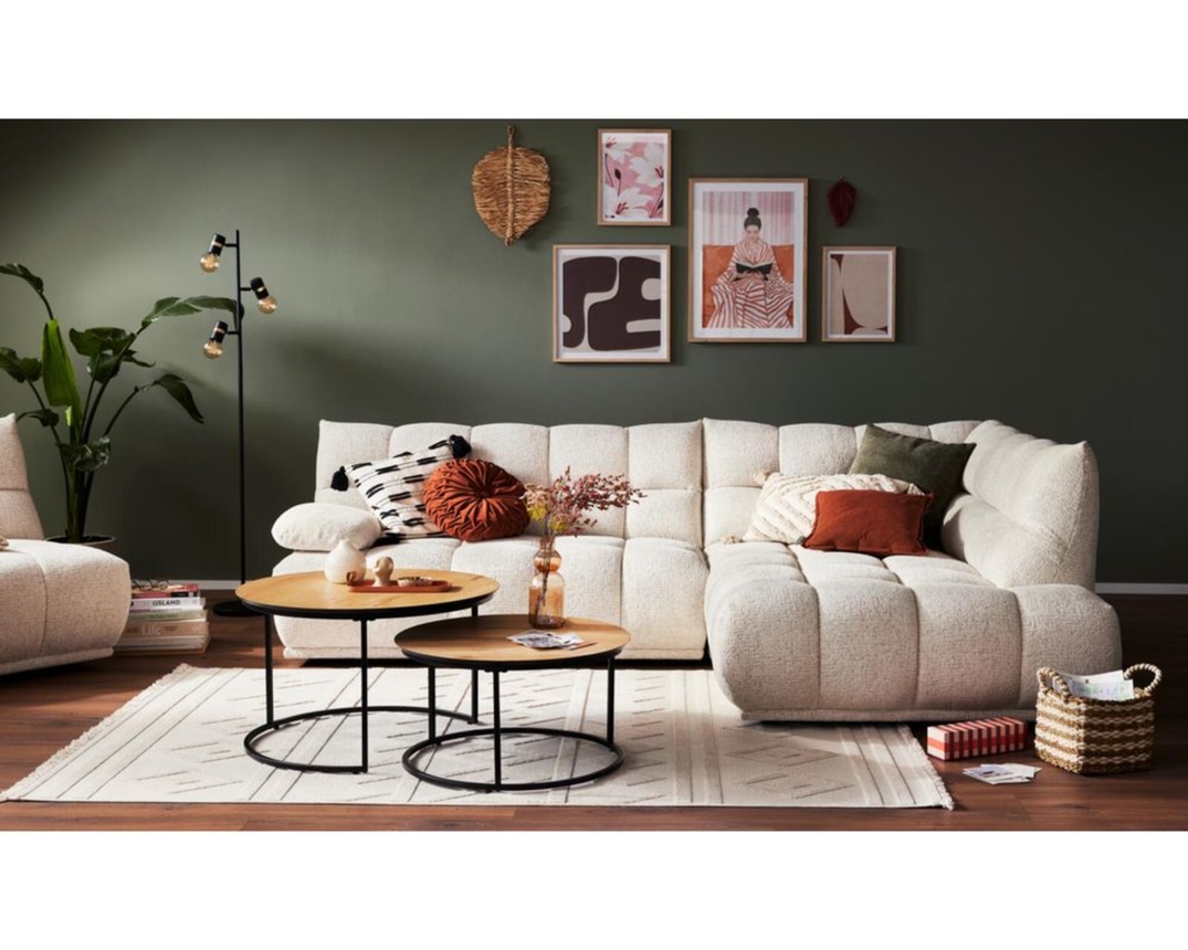 Roomio Wohnlandschaft 4140 , Stellmaß ca.279x184 cm - natur beige - 2