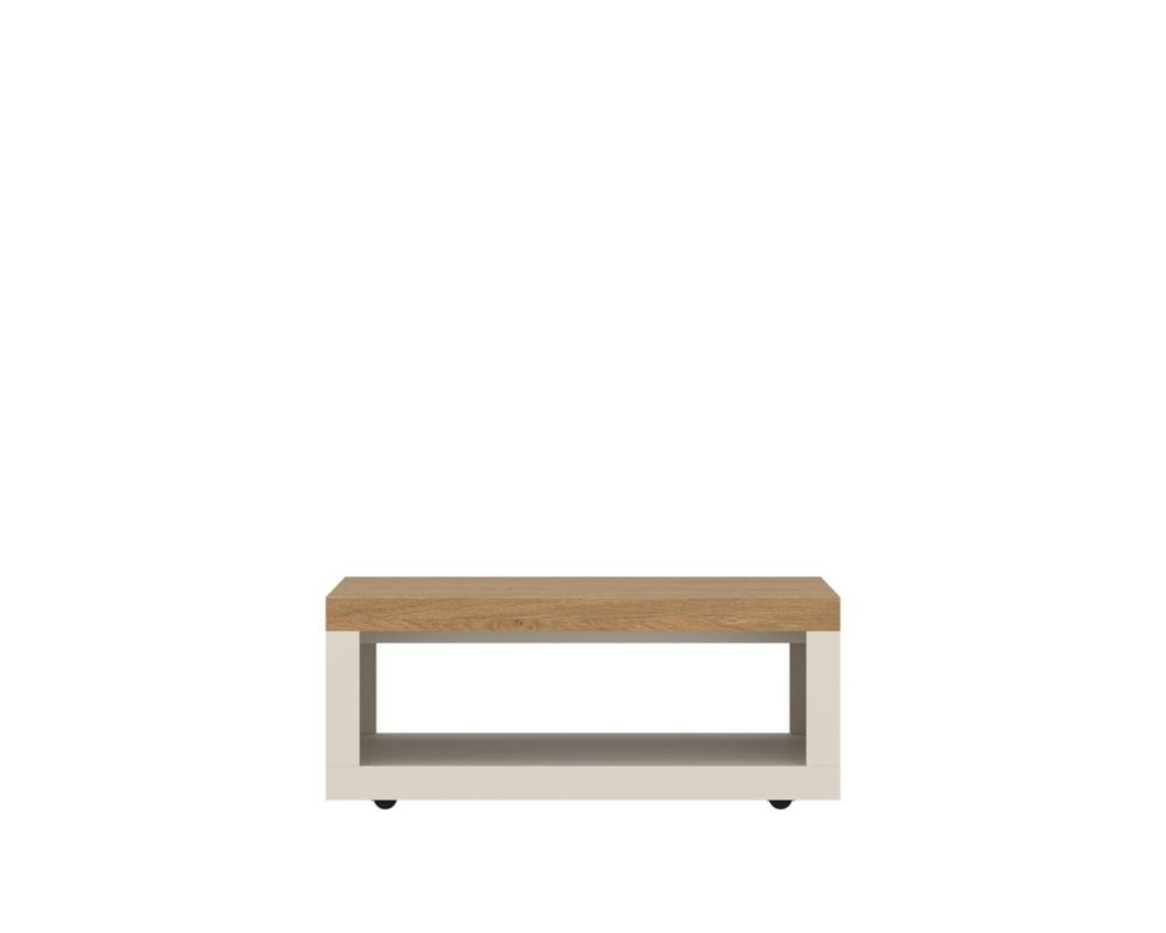 Couchtisch "Weimar", ca. 106 x 44,7 x 65cm - holz, weiß - 1