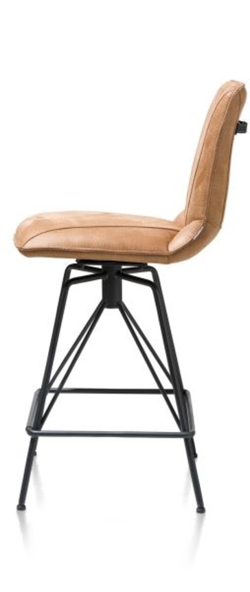 XOOON Mac, Tresenstuhl - Gestell off black Rocky + Handgriff Catania schwarz - Braun, Orange - 3