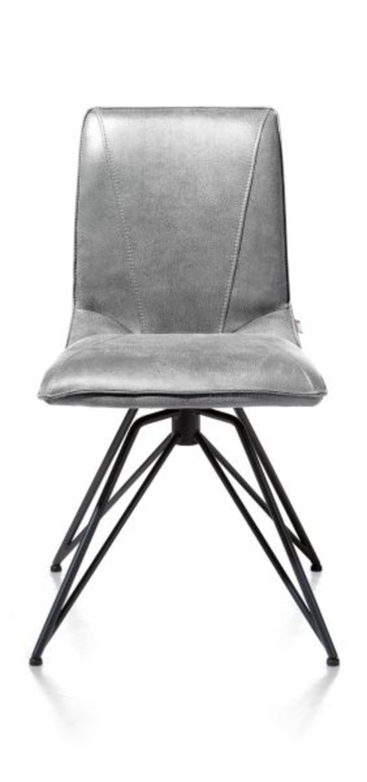 XOOON Mac, Stuhl - Gestell off black - Rocky + Handgriff Catania schwarz - Grau, Weiss - 1