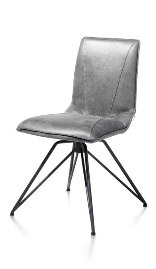 XOOON Mac, Stuhl - Gestell off black - Rocky + Handgriff Catania schwarz - Grau, Weiss - 3