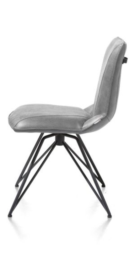 XOOON Mac, Stuhl - Gestell off black - Rocky + Handgriff Catania schwarz - Grau, Weiss - 4