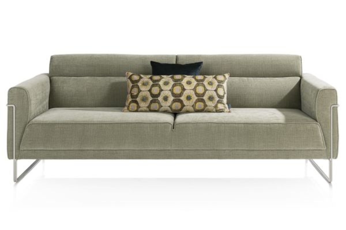 XOOON Fiskardo, 3-Sitzer - Schwarz/ Anthrazit, Blau, Braun, Grau, Gruen, Orange, Pink, Rot, Taupe, Weiss, Gelb - 3