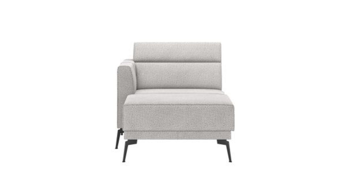 XOOON Fiskardo, Longchair links - Schwarz/ Anthrazit, Blau, Braun, Grau, Gruen, Orange, Pink, Rot, Taupe, Weiss, Gelb - 2