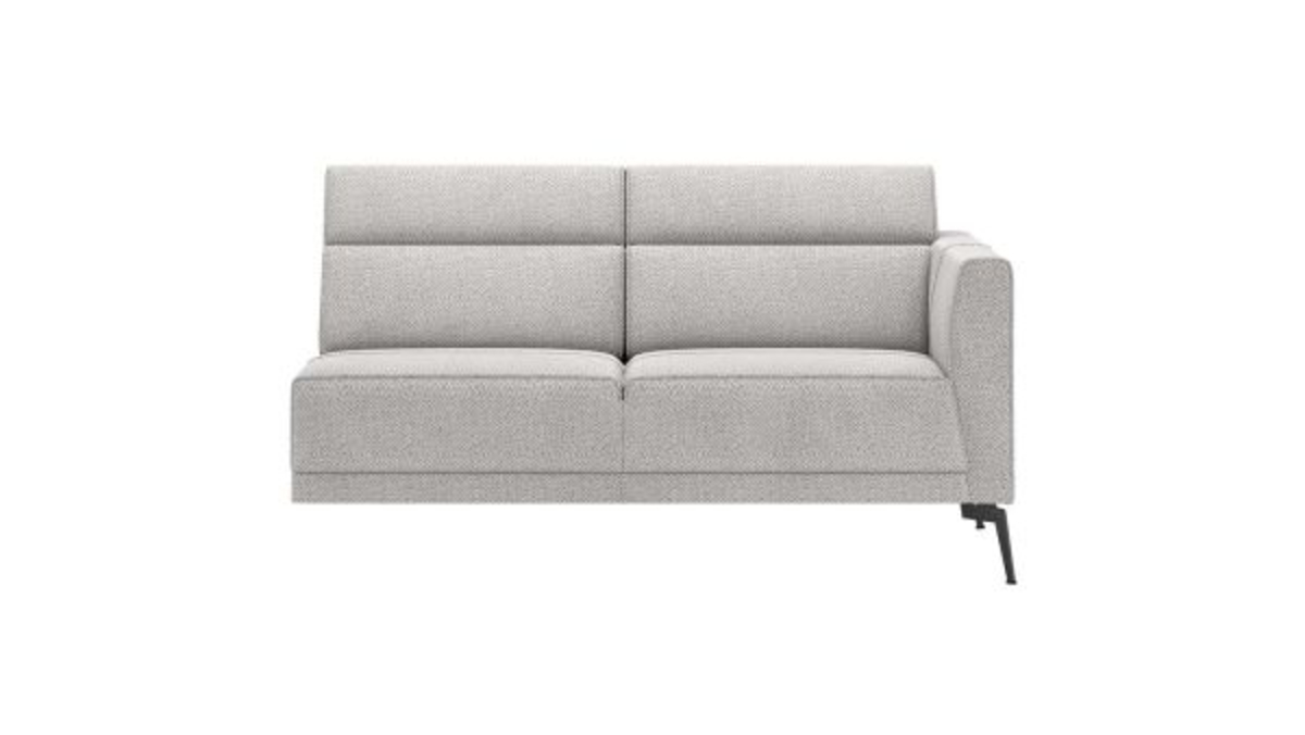 XOOON Fiskardo, 2-Sitzer Armlehne rechts - Schwarz/ Anthrazit, Blau, Braun, Grau, Gruen, Orange, Pink, Rot, Taupe, Weiss, Gelb - 1