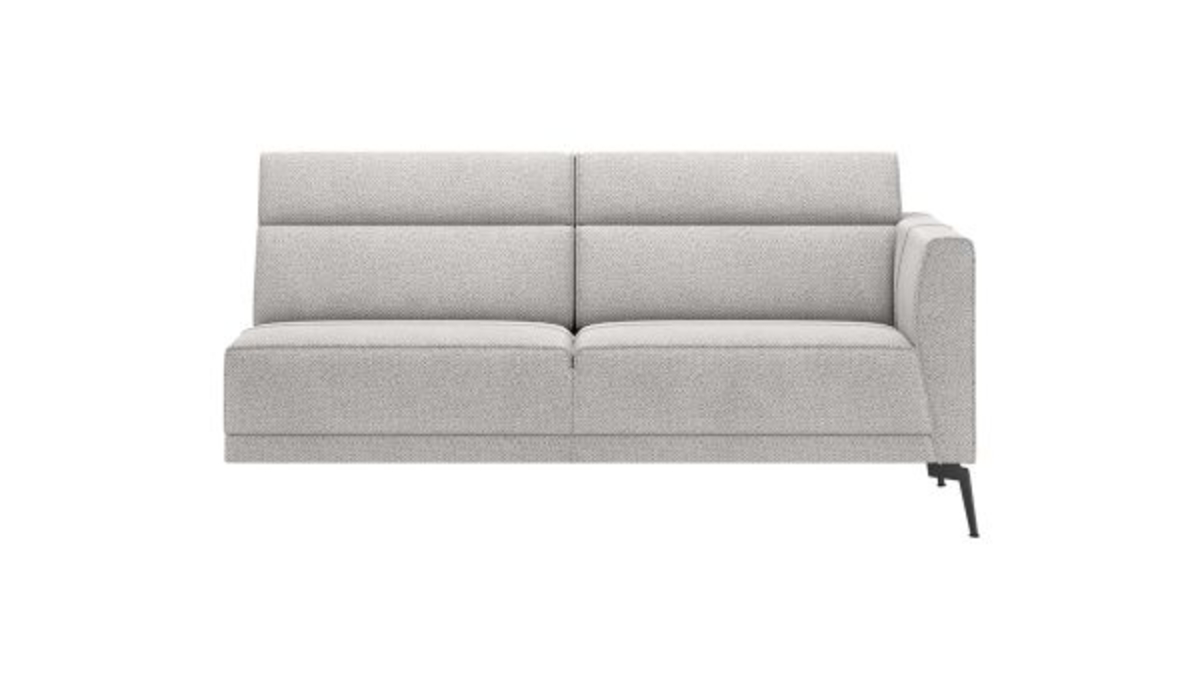 XOOON Fiskardo, 2.5-Sitzer Armlehne rechts - Schwarz/ Anthrazit, Blau, Braun, Grau, Gruen, Orange, Pink, Rot, Taupe, Weiss, Gelb - 1