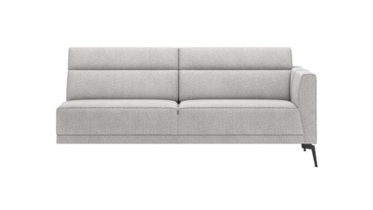 XOOON Fiskardo, 3-Sitzer Armlehne rechts - Schwarz/ Anthrazit, Blau, Braun, Grau, Gruen, Orange, Pink, Rot, Taupe, Weiss, Gelb - 1