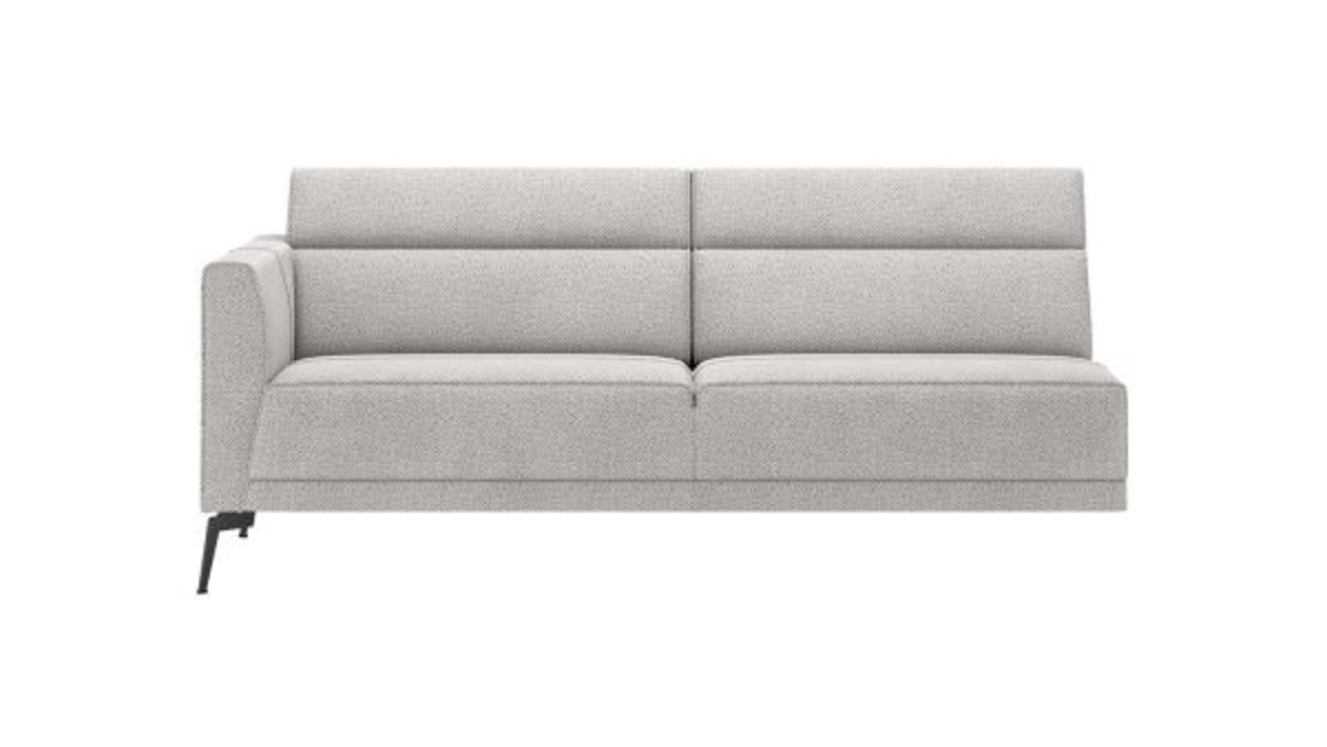 XOOON Fiskardo, 3-Sitzer Armlehne links - Schwarz/ Anthrazit, Blau, Braun, Grau, Gruen, Orange, Pink, Rot, Taupe, Weiss, Gelb - 1