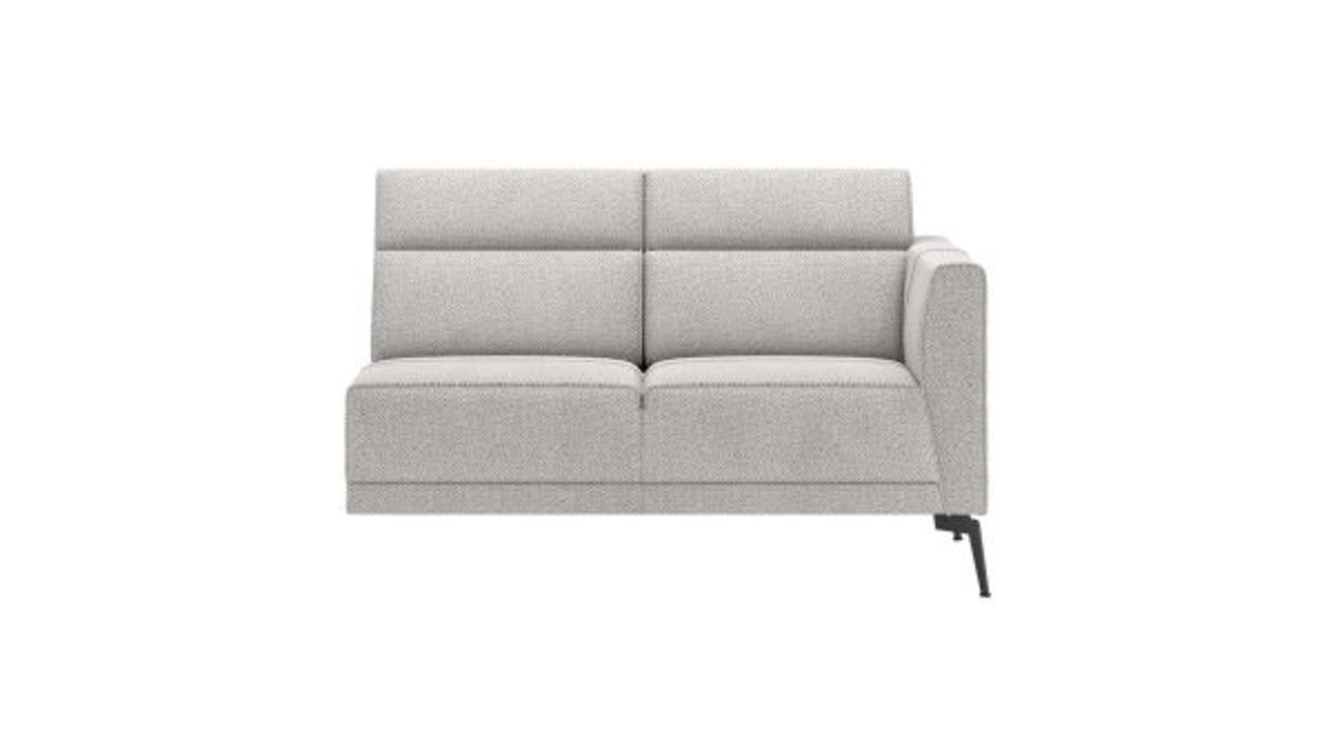 XOOON Fiskardo, 2-Sitzer - small - Armlehne rechts - Schwarz/ Anthrazit, Blau, Braun, Grau, Gruen, Orange, Pink, Rot, Taupe, Weiss, Gelb - 1