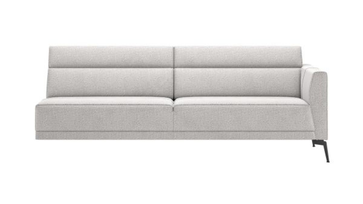 XOOON Fiskardo, 4-Sitzer Armlehne rechts - Schwarz/ Anthrazit, Blau, Braun, Grau, Gruen, Orange, Pink, Rot, Taupe, Weiss, Gelb - 1