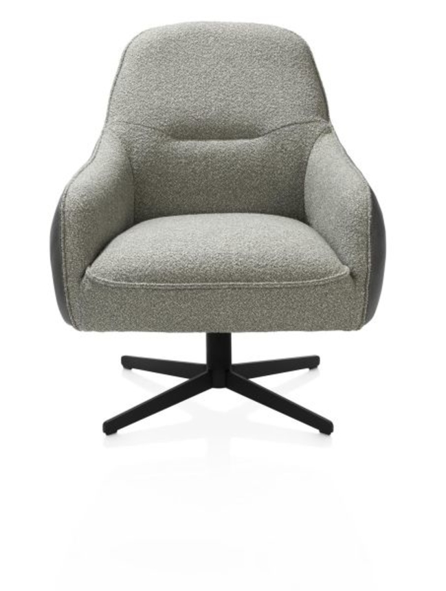 XOOON Oviedo, Sessel mit niedriege Rücken - Schwarz/ Anthrazit, Blau, Braun, Grau, Gruen, Orange, Pink, Rot, Taupe, Weiss, Gelb - 1