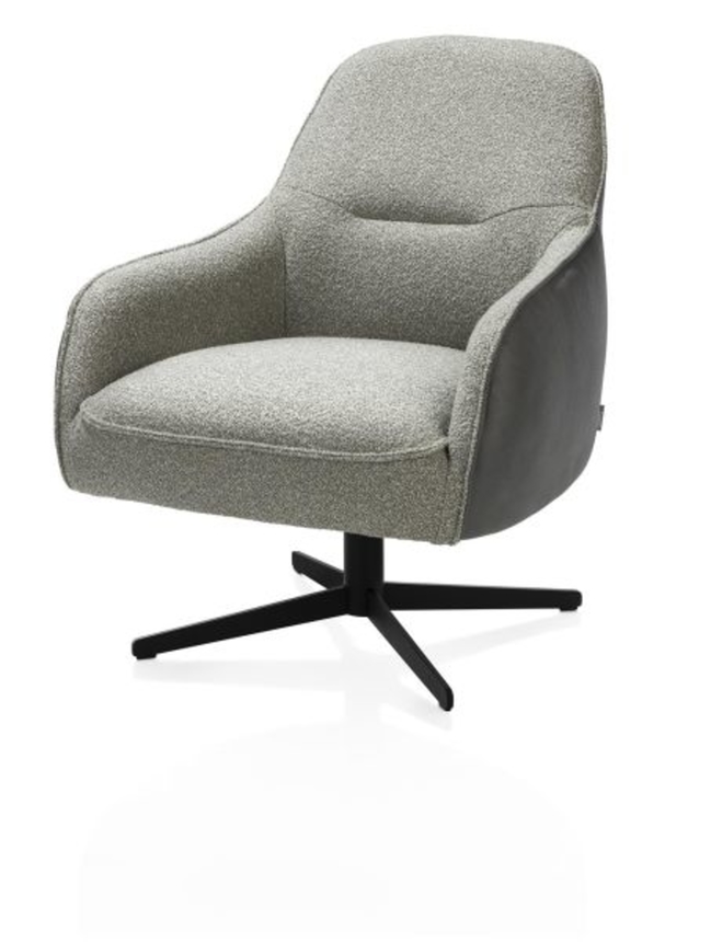 XOOON Oviedo, Sessel mit niedriege Rücken - Schwarz/ Anthrazit, Blau, Braun, Grau, Gruen, Orange, Pink, Rot, Taupe, Weiss, Gelb - 2