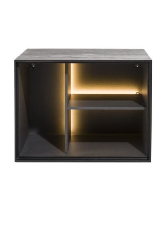 XOOON Elements, Box 45 x 60 cm. - Holz - zum aufhängen + 3-Nischen + Led -  - 3