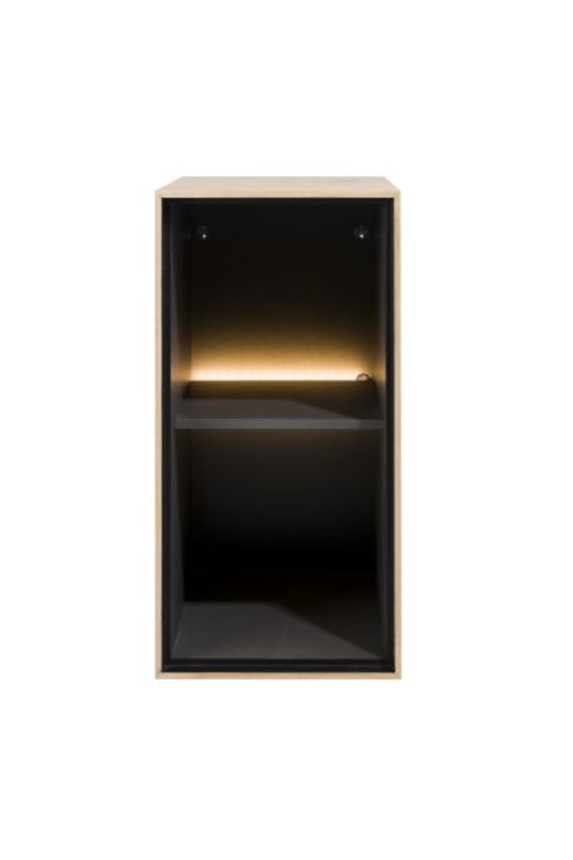 XOOON Elements, Box 60 x 30 cm. - Holz - zum aufhängen + 2-Nischen + Led -  - 3